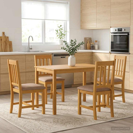 Tavolo da pranzo 110 x 75 x 75 cm Legno di Quercia Massello