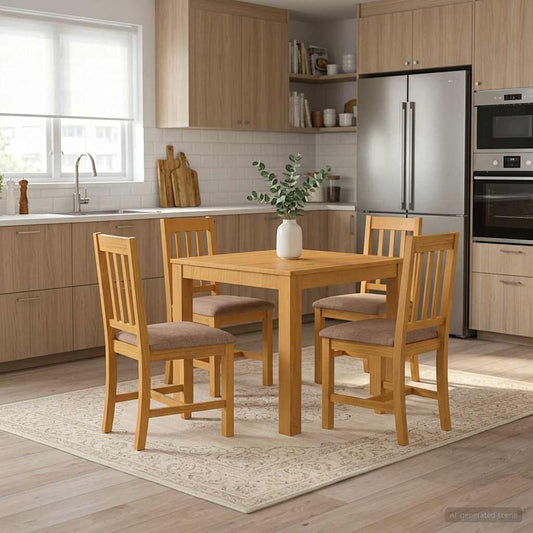 Tavolo da pranzo 90 x 90 x 75 cm Legno di Quercia Massello