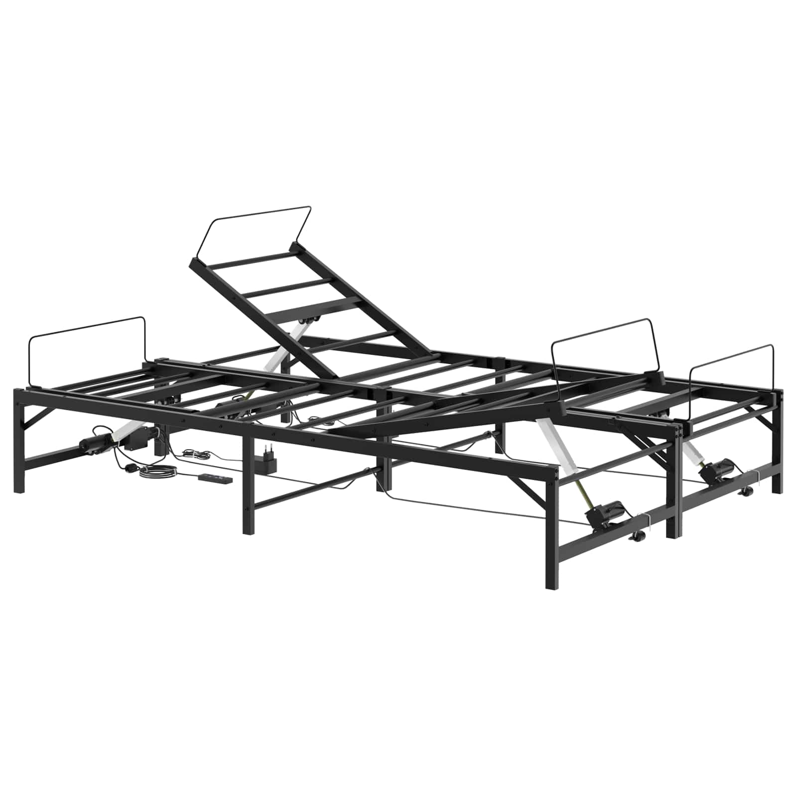 Telaio Letto Elettrico Regolabile Nero 120 x 190 cm Acciaio | homemem39