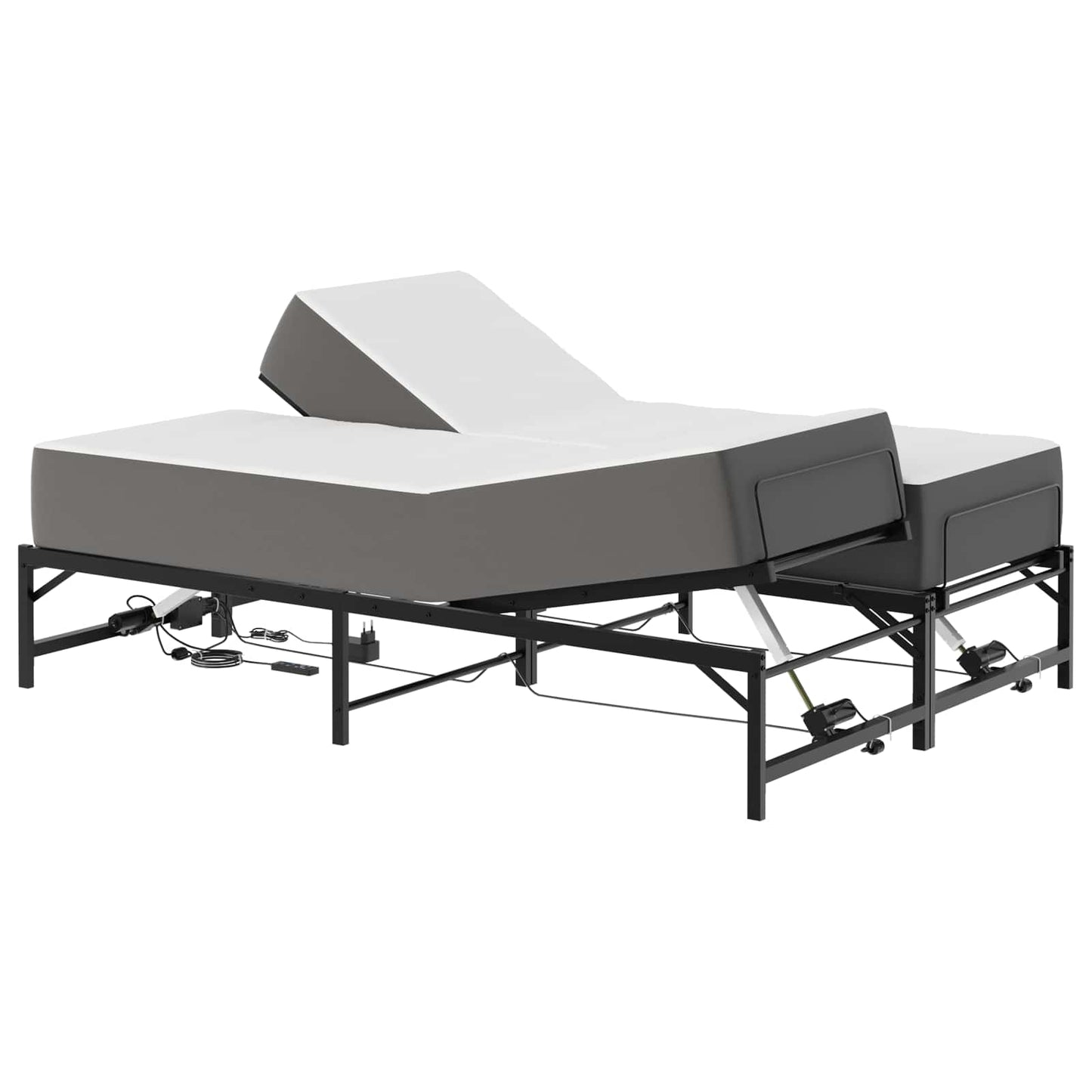 Telaio Letto Elettrico Regolabile Nero 120 x 200 cm Acciaio | homemem39