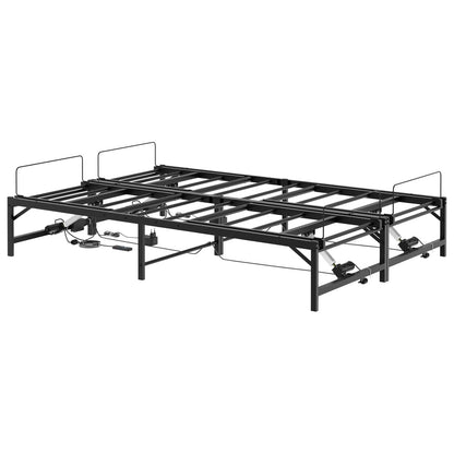 Telaio Letto Elettrico Regolabile Nero 137 x 190 cm Acciaio | homemem39