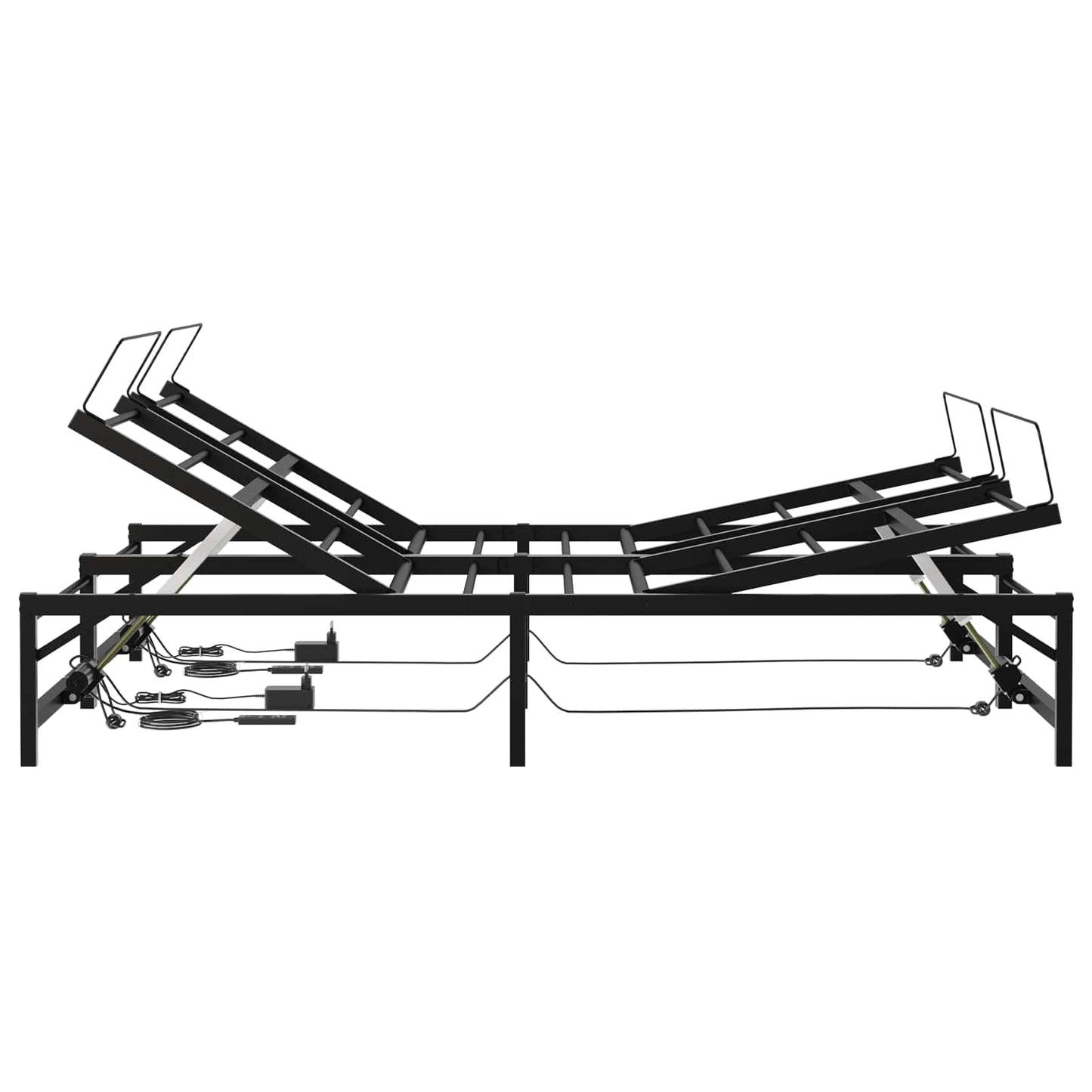 Telaio Letto Elettrico Regolabile Nero 137 x 190 cm Acciaio | homemem39