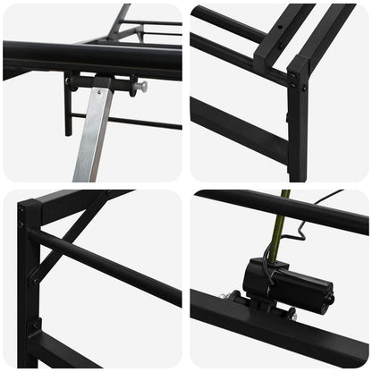 Telaio Letto Elettrico Regolabile Nero 140 x 190 cm Acciaio | homemem39