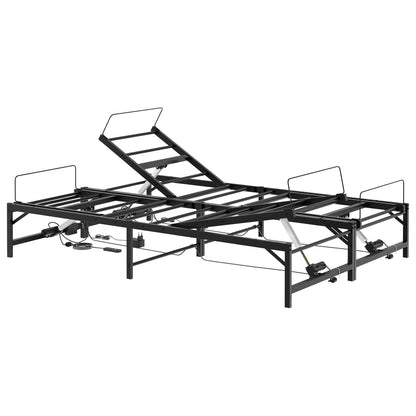Telaio Letto Elettrico Regolabile Nero 140 x 200 cm Acciaio | homemem39