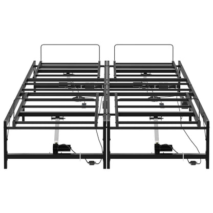 Telaio Letto Elettrico Regolabile Nero 150 x 200 cm Acciaio | homemem39