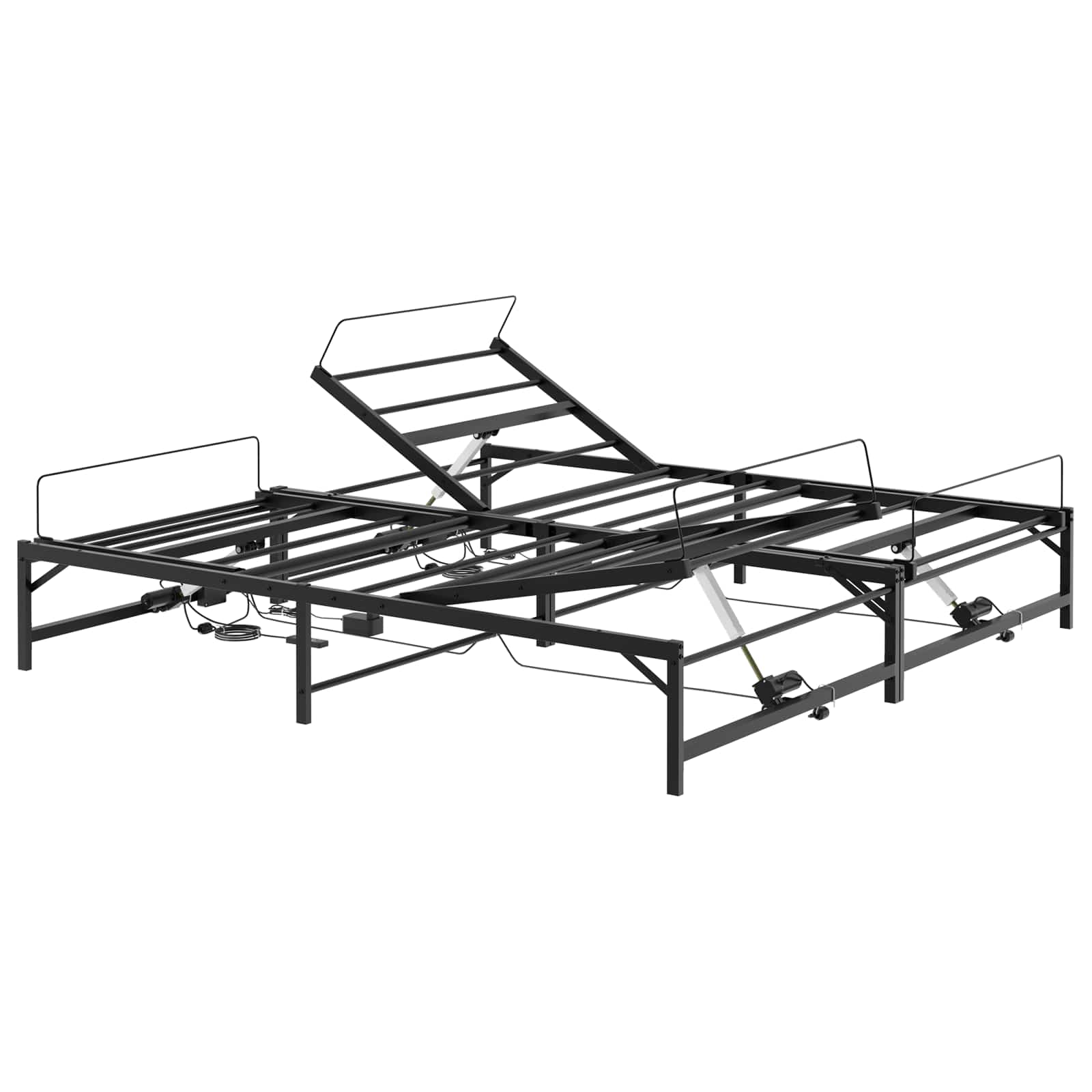 Telaio Letto Elettrico Regolabile Nero 160 x 200 cm Acciaio | homemem39