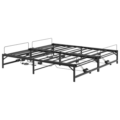 Telaio Letto Elettrico Regolabile Nero 160 x 200 cm Acciaio | homemem39