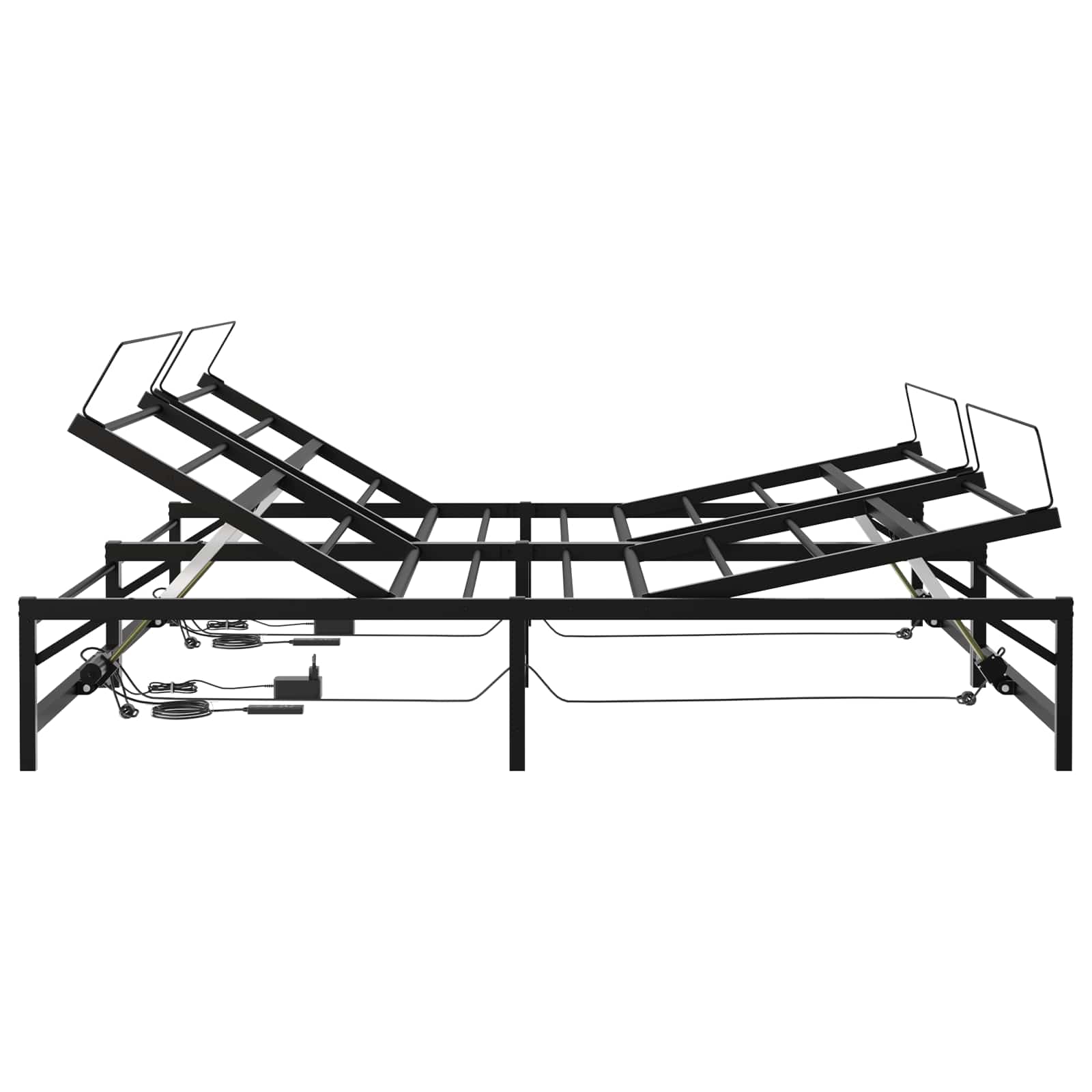 Telaio Letto Elettrico Regolabile Nero 180 x 200 cm Acciaio | homemem39