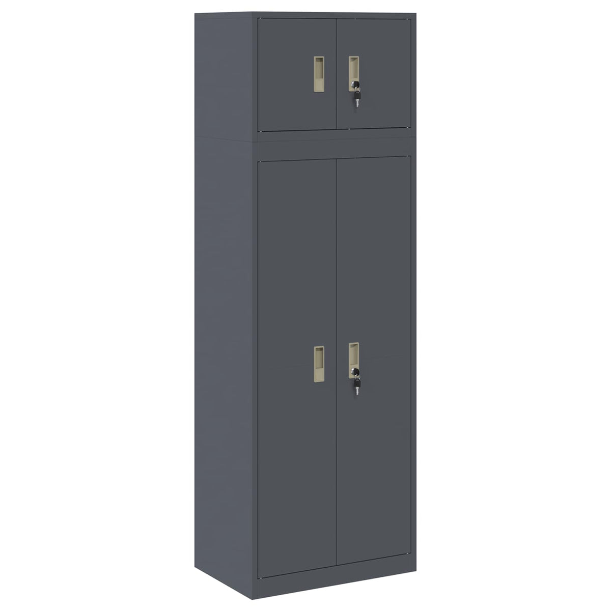 Armadio 2 pz Antracite 60 x 40 x 180 cm Acciaio Bloccabile