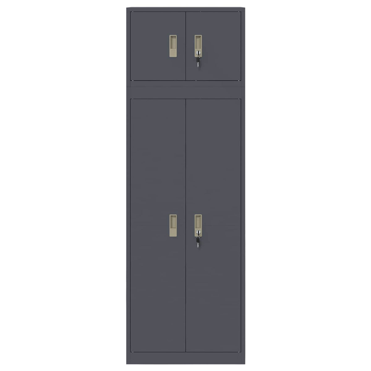 Armadio 2 pz Antracite 60 x 40 x 180 cm Acciaio Bloccabile | homemem39
