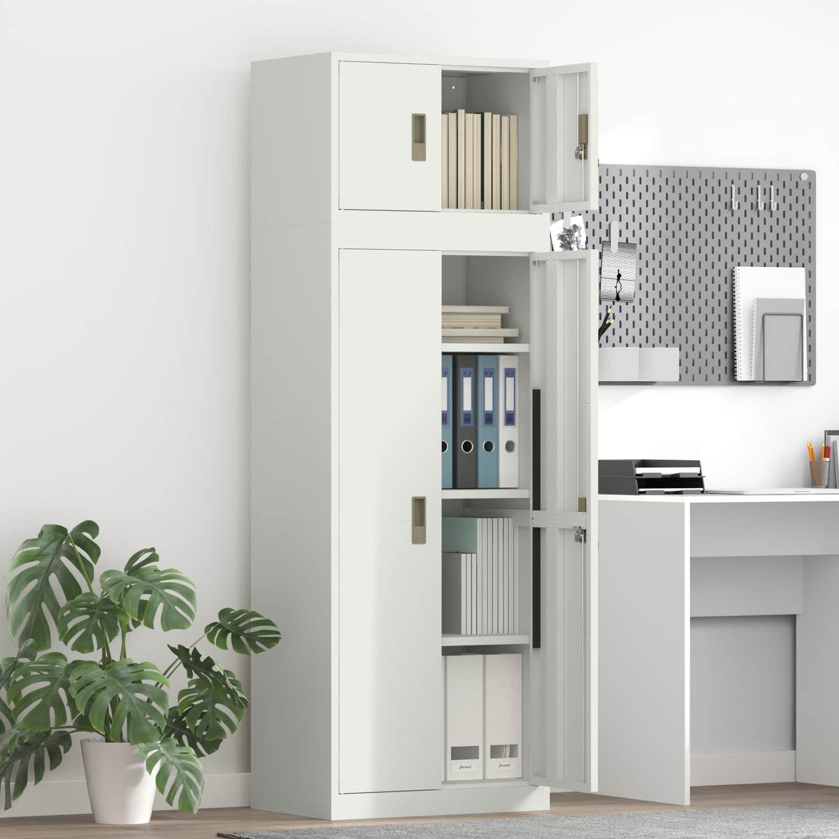 Armadio 2 pz Acciaio Bloccabile