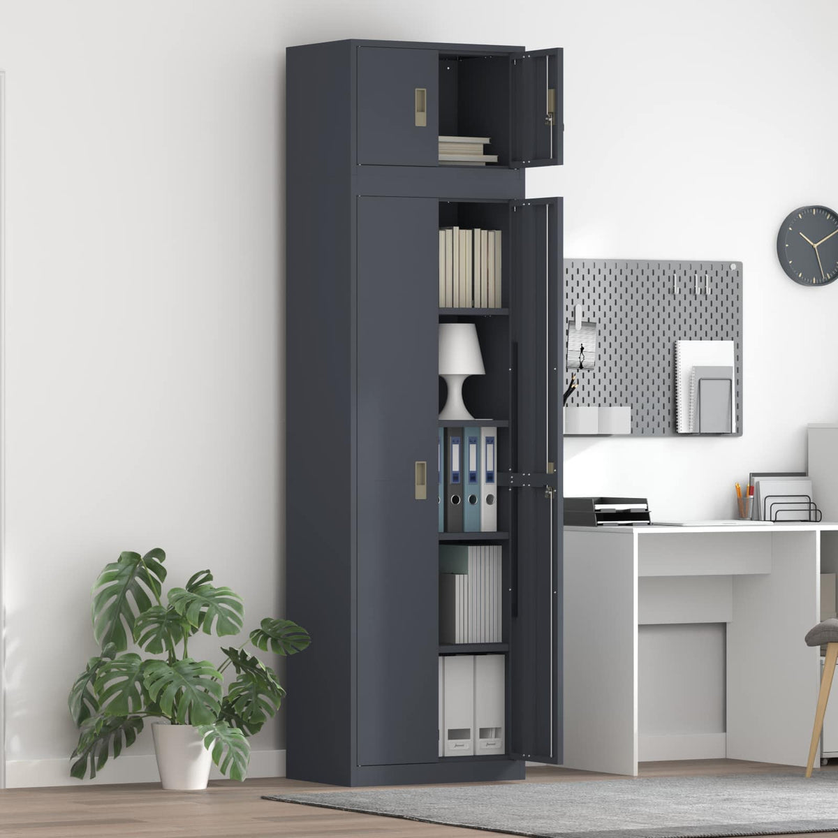 Armadio 2 pz Acciaio Bloccabile