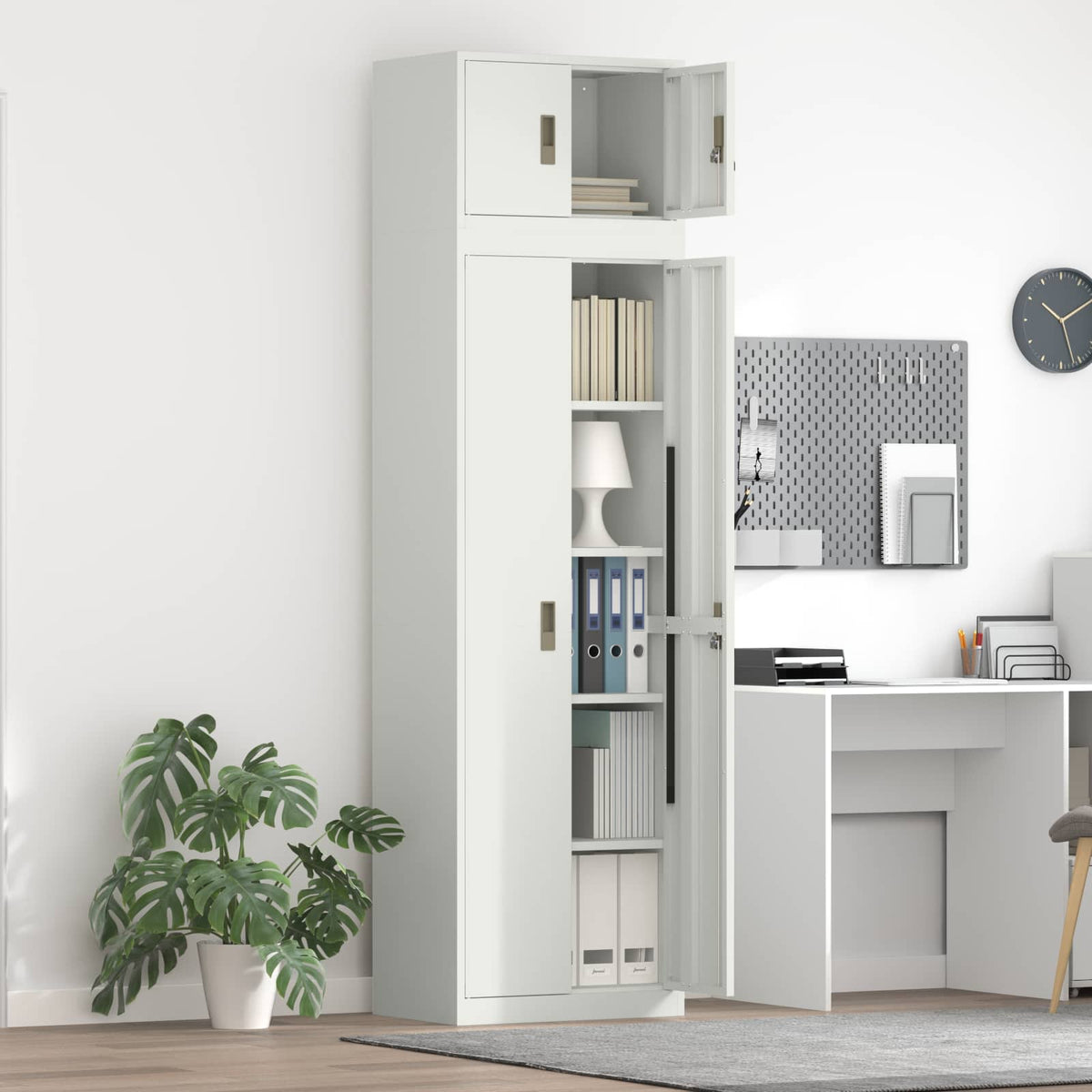 Armadio 2 pz Acciaio Bloccabile