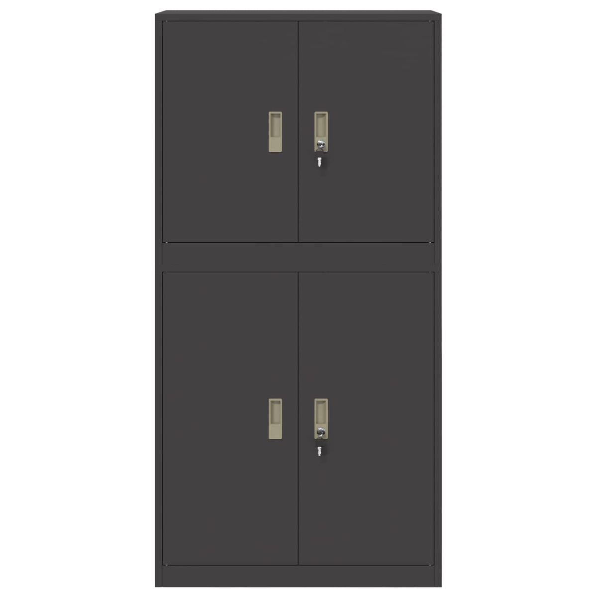 Armadio 2 pz Nero 80 x 40 x 160 cm Acciaio Bloccabile
