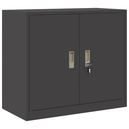 Armadio 2 pz Nero 80 x 40 x 175 cm Acciaio Bloccabile