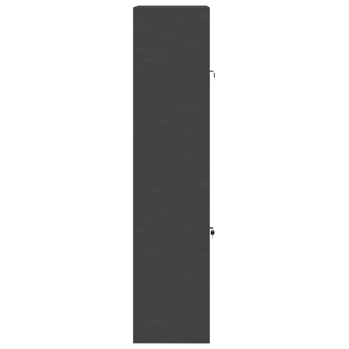 Armadio 2 pz Nero 80 x 40 x 175 cm Acciaio Bloccabile