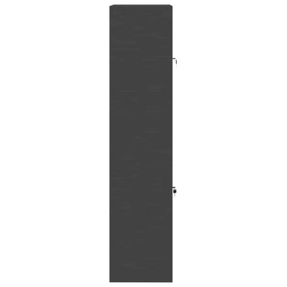 Armadio 2 pz Nero 80 x 40 x 175 cm Acciaio Bloccabile