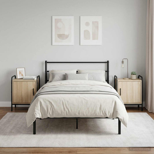 Armadio da Notte 2 pz Rovere Sonoma 40 x 30 x 50 cm