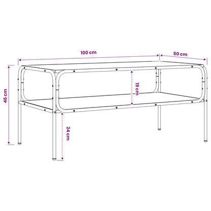 Tavolo laterale Rovere Fumo 100 x 50 x 46 cm