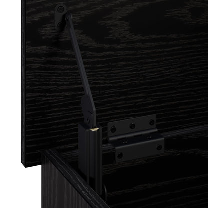 Scatola di Stoccaggio Rovere Nero 80 x 40 x 49,5 cm | homemem39