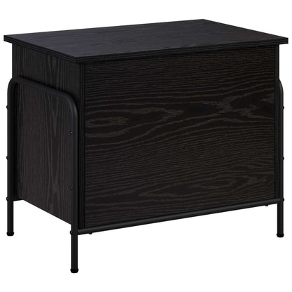 Scatola di Stoccaggio Rovere Nero 80 x 40 x 49,5 cm