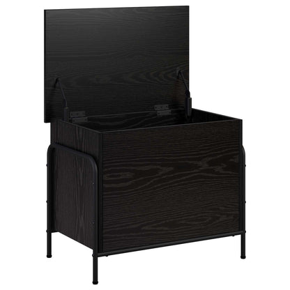Scatola di Stoccaggio Rovere Nero 80 x 40 x 49,5 cm | homemem39