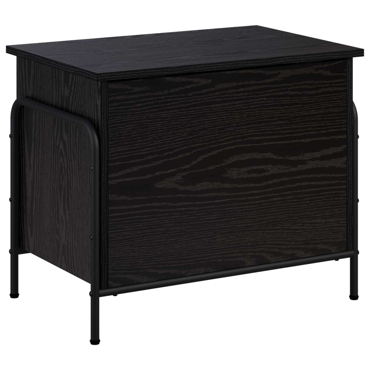 Scatola di Stoccaggio Rovere Nero 80 x 40 x 49,5 cm | homemem39
