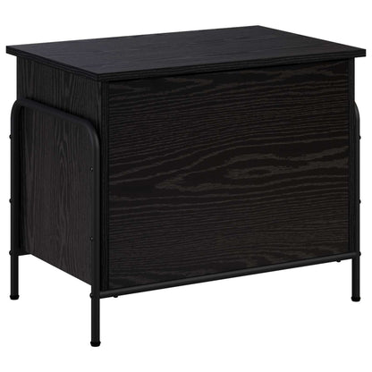 Scatola di Stoccaggio Rovere Nero 80 x 40 x 49,5 cm | homemem39