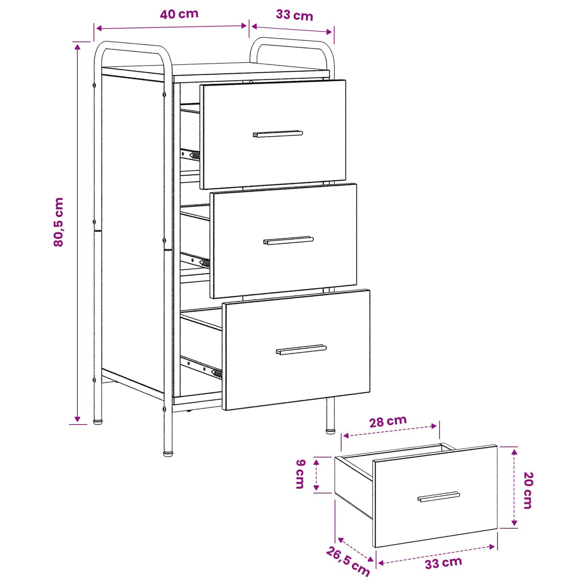 Credenza Rovere Artigianale 97 x 33 x 81 cm