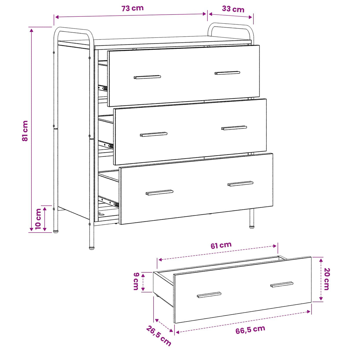 Credenza Legno antico 97 x 33 x 81 cm Legno ingegnerizzato
