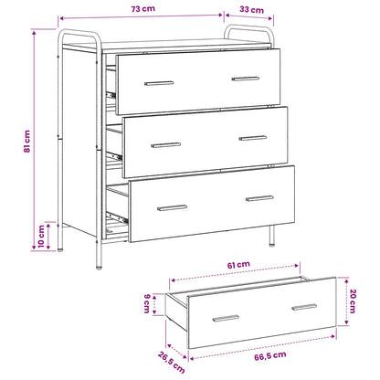 Credenza Legno antico 97 x 33 x 81 cm Legno ingegnerizzato