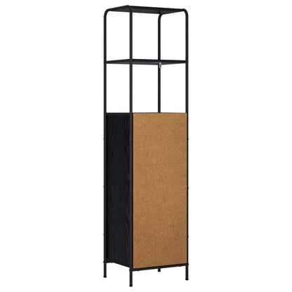 Credenza Rovere Nero 40 x 33 x 161 cm Legno ingegnerizzato