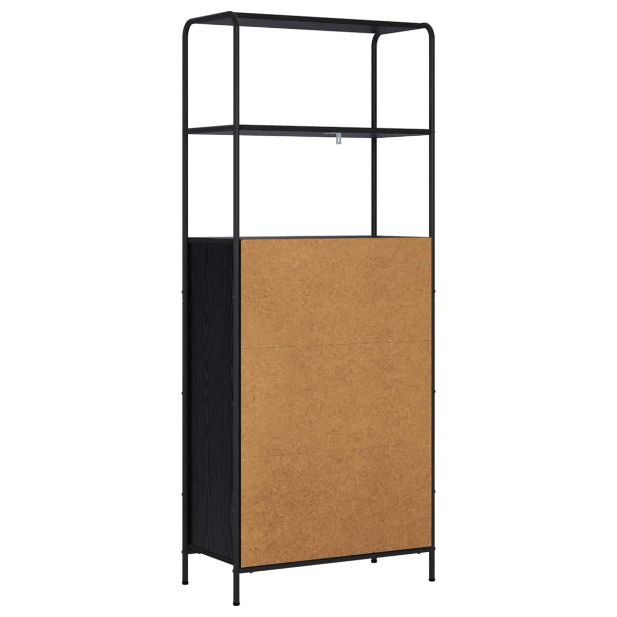 Credenza Rovere Nero 40 x 33 x 161 cm Legno ingegnerizzato