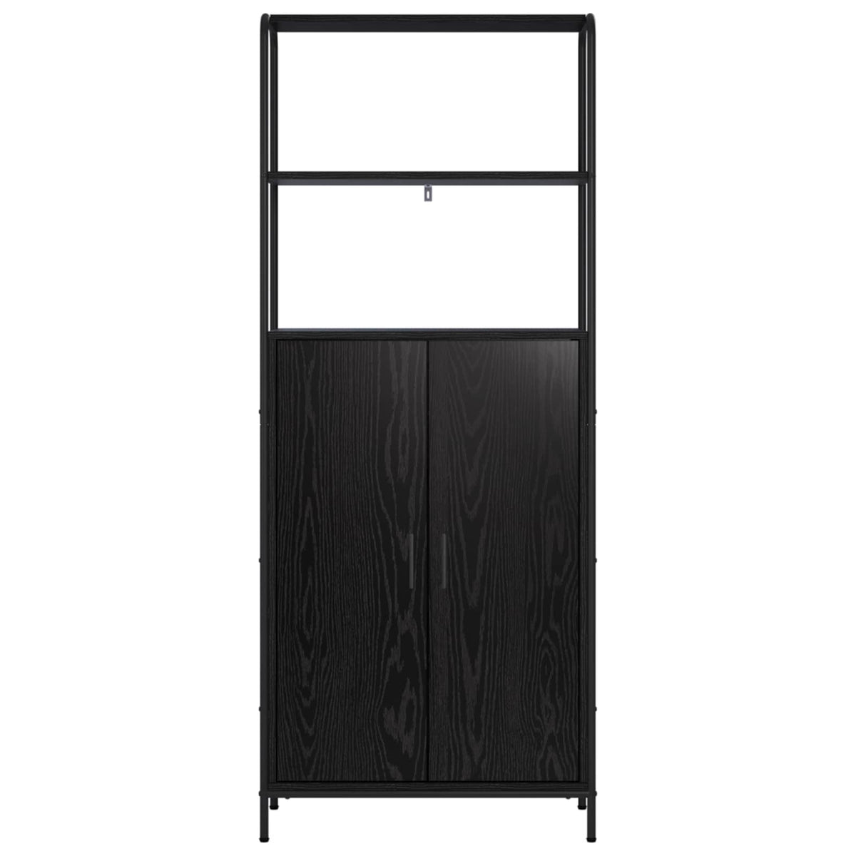 Credenza Rovere Nero 40 x 33 x 161 cm Legno ingegnerizzato
