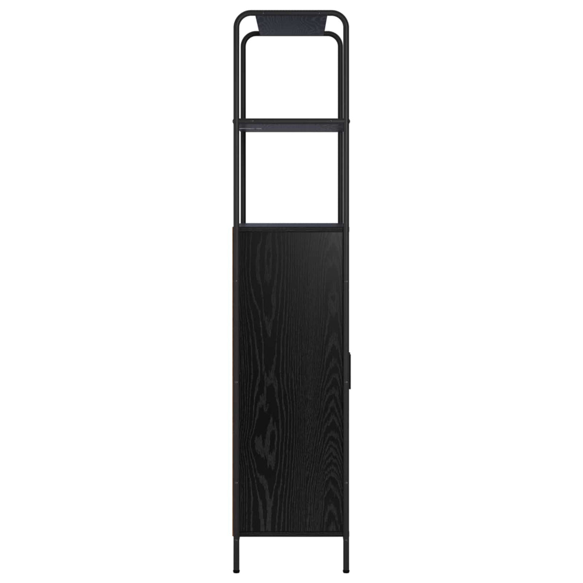 Credenza Rovere Nero 40 x 33 x 161 cm Legno ingegnerizzato