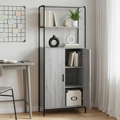 Credenza Sonoma grigio 40 x 33 x 161 cm Legno ingegnerizzato