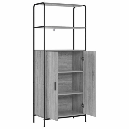 Credenza Sonoma grigio 40 x 33 x 161 cm Legno ingegnerizzato