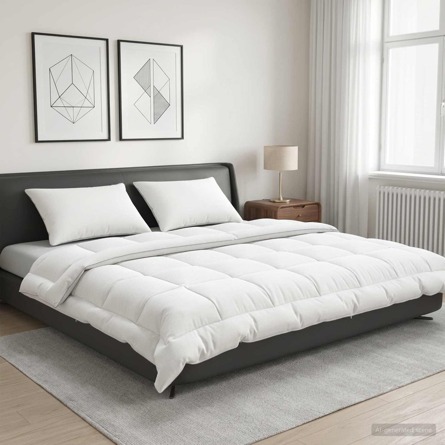 Piumone TRIER 240x260 cm 4 stagioni 220 GSM Bianco | homemem39