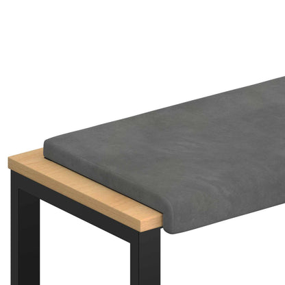 Cuscino per panchina Velluto (V) Grigio Scuro Profondità 35 cm | homemem39