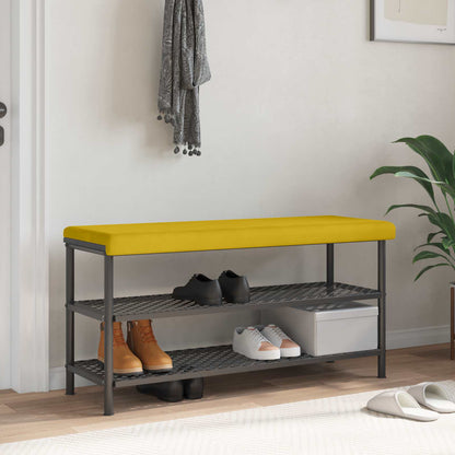 Cuscino per panchina Velluto (V) Giallo Profondità 35 cm | homemem39