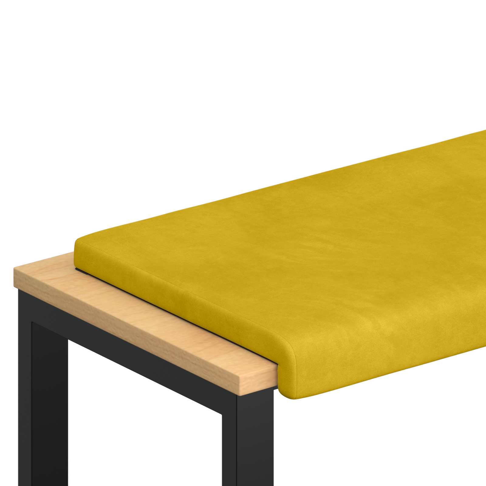Cuscino per panchina Velluto (V) Giallo Profondità 35 cm | homemem39