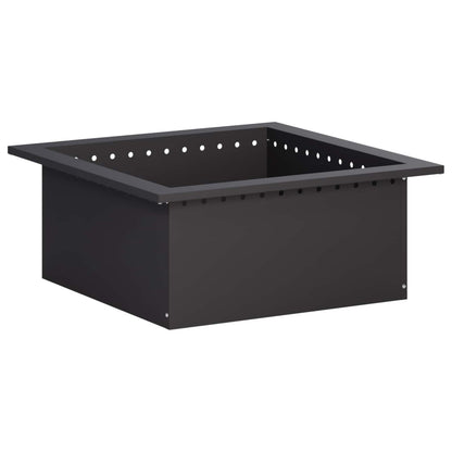 Anello per Focolare Nero 60 x 60 x 25 cm Acciaio