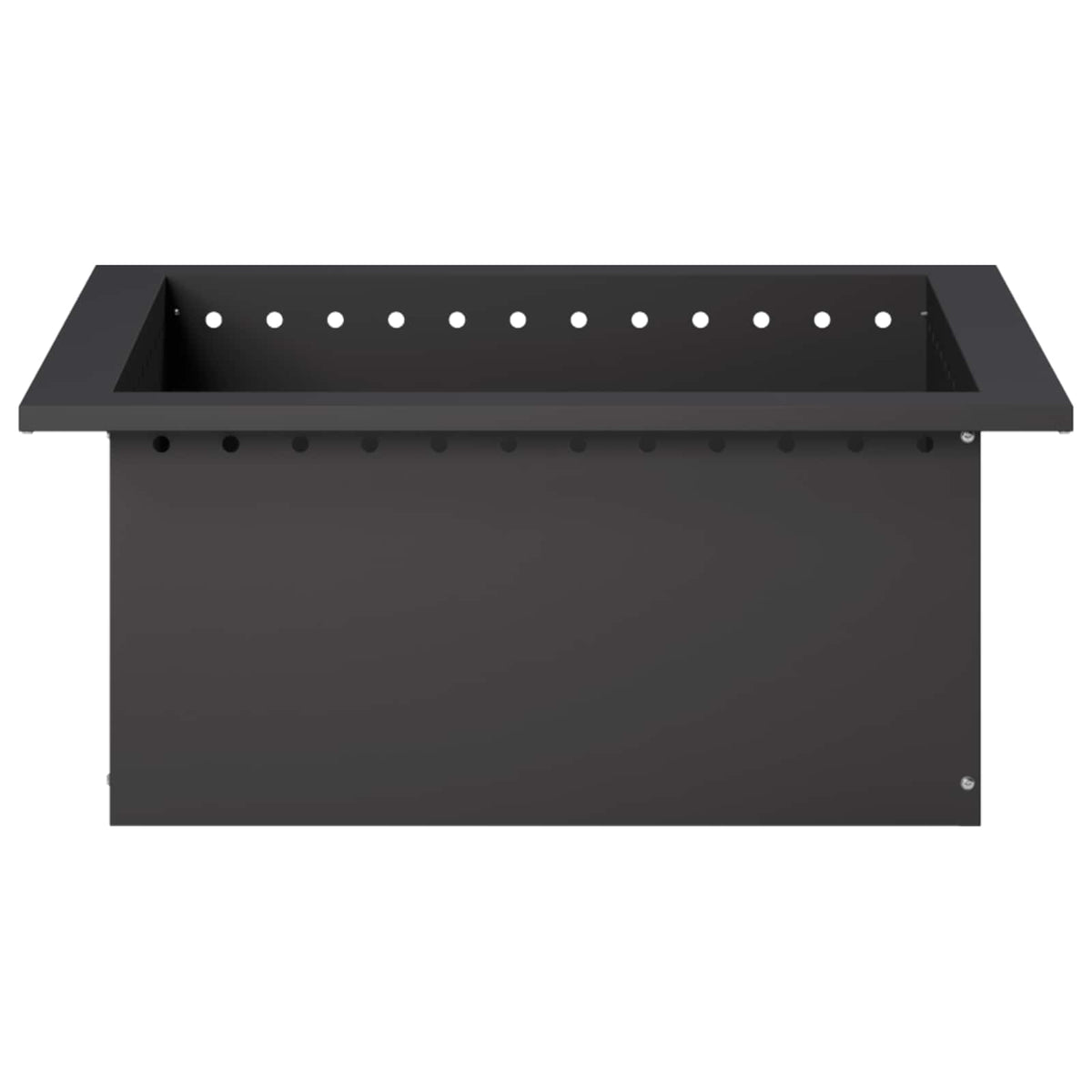 Anello per Focolare Nero 60 x 60 x 25 cm Acciaio