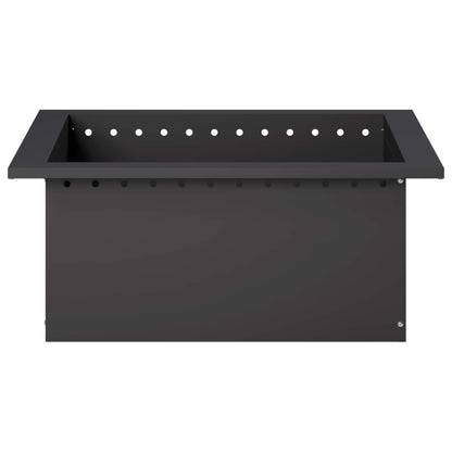 Anello per Focolare Nero 60 x 60 x 25 cm Acciaio
