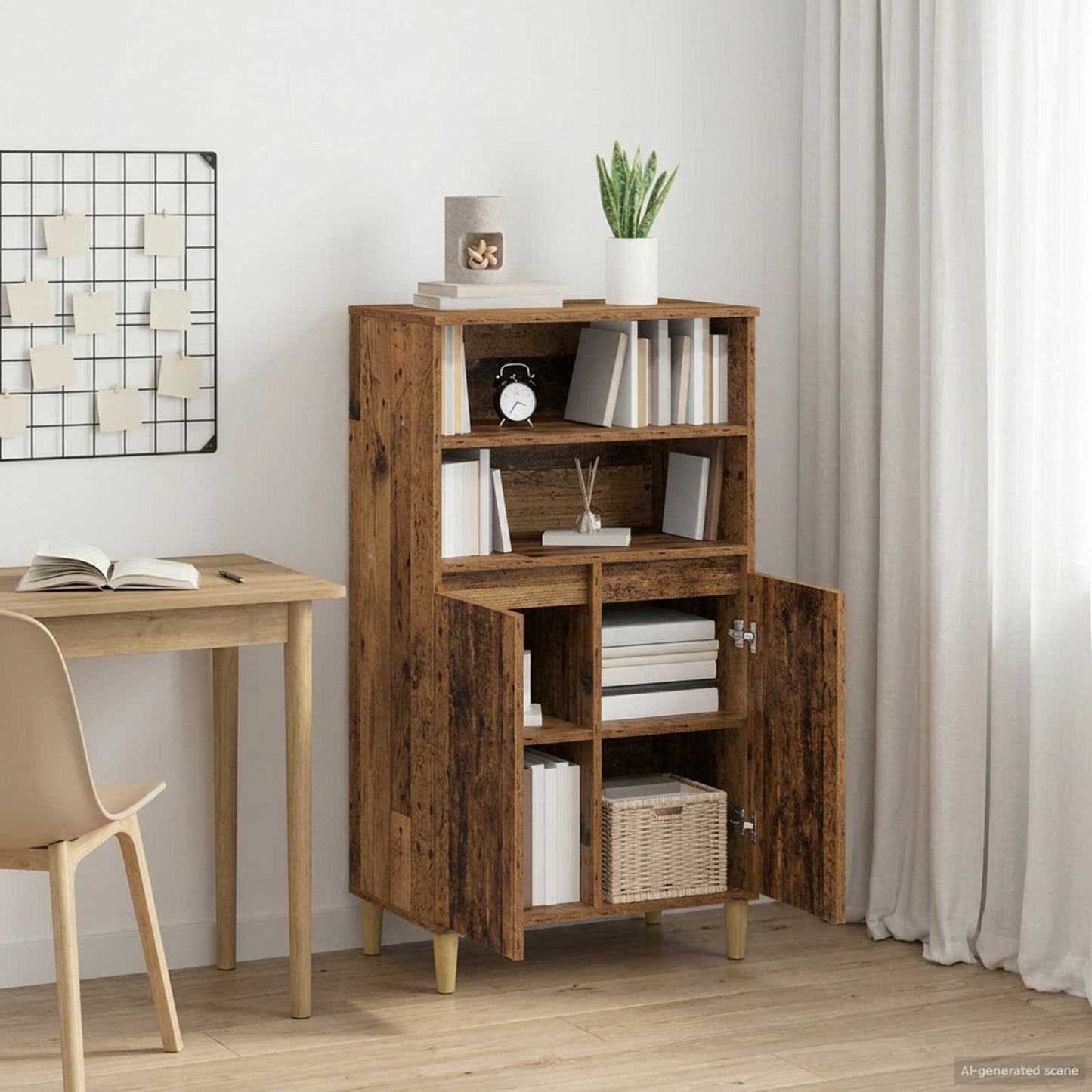 Credenza Legno di quercia 60 x 36 x 110 cm Legno ingegnerizzato | homemem39