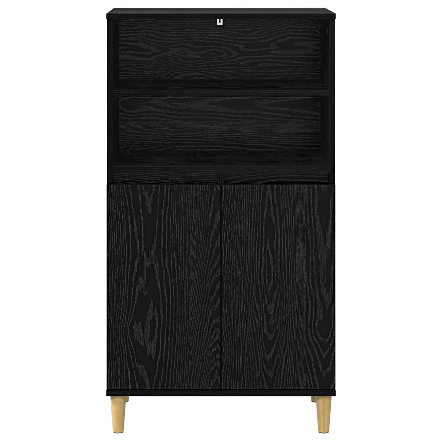 Credenza Rovere Nero 60 x 36 x 110 cm Legno ingegnerizzato | homemem39