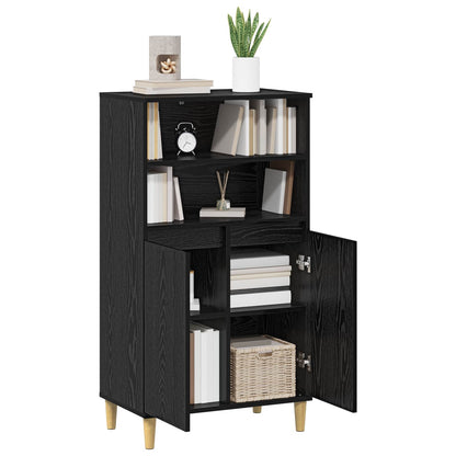 Credenza Rovere Nero 60 x 36 x 110 cm Legno ingegnerizzato | homemem39