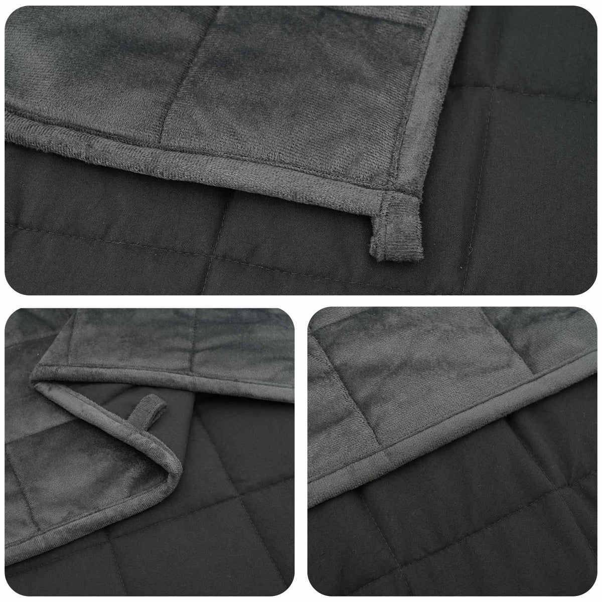 Coperta Ponderata Antracite 220 x 260 cm 11 kg 100% Cotone 205T | homemem39