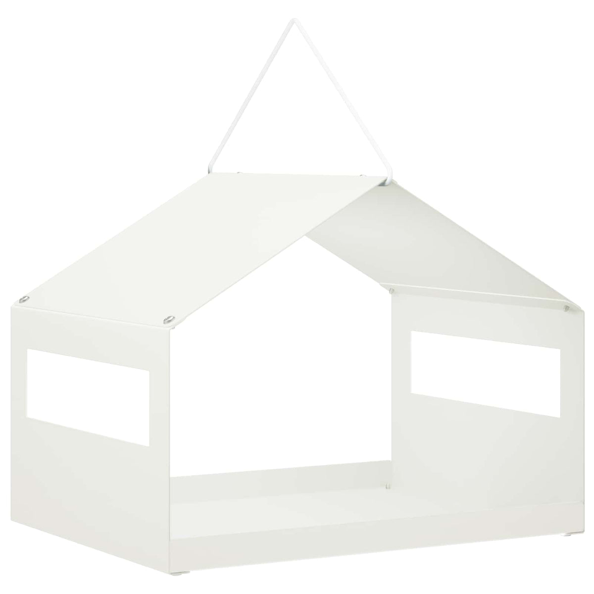 Mangiatoia per uccelli sospesa Acciaio Bianco 30 x 23 x 23 cm
