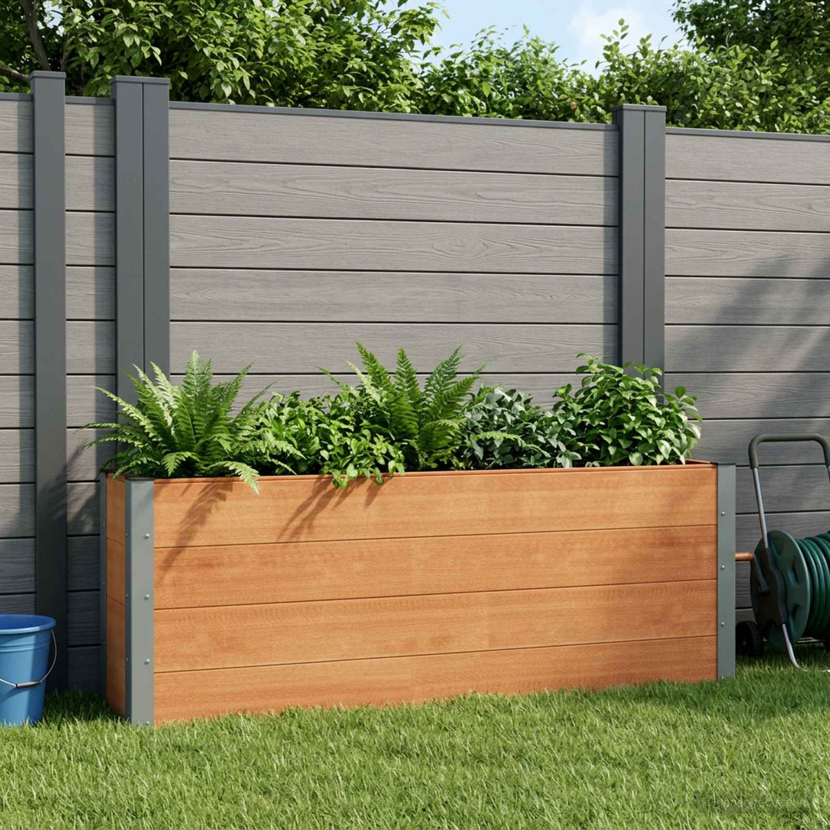 Letto rialzato da giardino Marrone 200 x 30 x 72 cm | homemem39